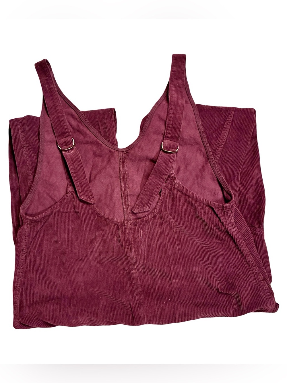 We The Free (Free People) Corduroy Pinafore Tank Top in Burgundy